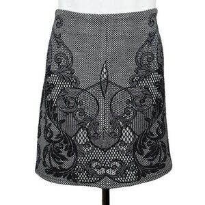 ALBERTO MAKALI Mini Skirt  Size Small In Gray / Black Made In USA